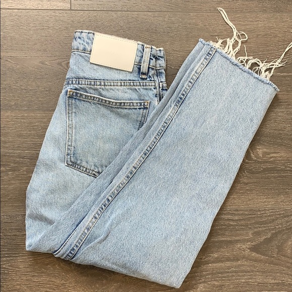 Zara High Rise Straight Leg Denim - Picture 5 of 5